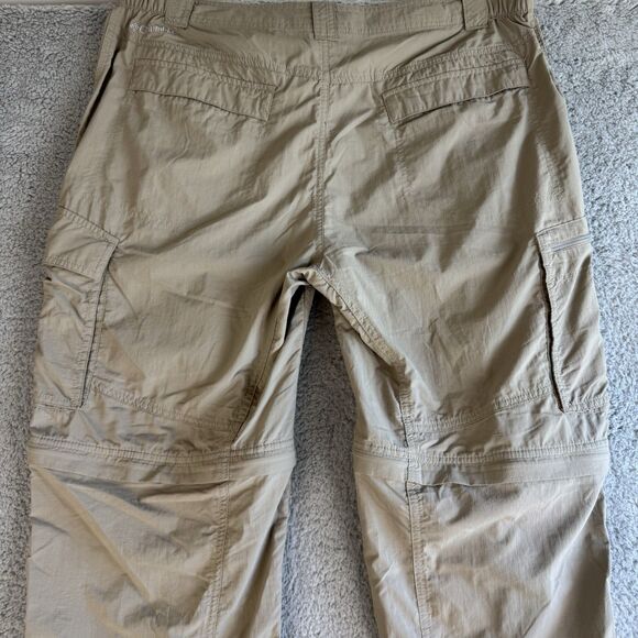 Columbia Pants Mens 38x34 Beige Cargo Hiking‎ Convertible Zip Off Omni Shield - Picture 8 of 11